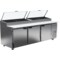 Beverage-Air Refrigerated Pizza Prep Table, Two Door, 93", Stainless Steel DP93HC - alternate 1